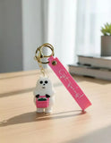 3D PVC Figure Keychain - Osos Escandalosos - Ice Bear Holding Produce Basket