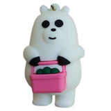 3D PVC Figure Keychain - Osos Escandalosos - Ice Bear Holding Produce Basket