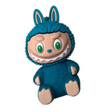 3D PVC Figure Keychain - Labubu - Blue Bunny Sitting