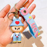 3D PVC Figure Keychain - Labubu - Bunny Clown