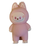 3D PVC Figure Keychain - Labubu - Pink Bunny Suit