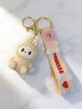 3D PVC Figure Keychain - Labubu - Bunny Costume Sitting