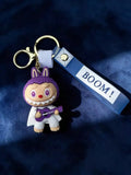 3D PVC Figure Keychain - Labubu - Purple Bunny Ukulele