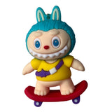 3D PVC Figure Keychain - Labubu - Skateboard Yellow Shirt