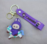 3D PVC Figure Keychain - Labubu - Riding Unicorn