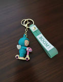 3D PVC Figure Keychain - Labubu - Bunny Monster With Scooter