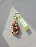 3D PVC Figure Keychain - Labubu - Winged Riding Scooter