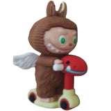 3D PVC Figure Keychain - Labubu - Winged Riding Scooter