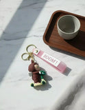 3D PVC Figure Keychain - Labubu - Angel Dinosaur Scooter