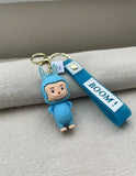 3D PVC Figure Keychain - Labubu - Blue Bunny Suit Variant 2