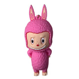 3D PVC Figure Keychain - Labubu - Pink Bunny Suit Variant 3