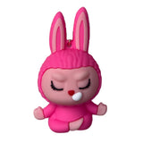 3D PVC Figure Keychain - Labubu - Pink Rabbit Pacifier