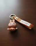 3D PVC Figure Keychain - Labubu - Coconut Bunny Meditating