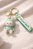 3D PVC Figure Keychain - Labubu - Mint Bunny Sitting