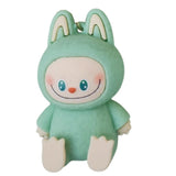 3D PVC Figure Keychain - Labubu - Mint Bunny Sitting