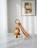 3D PVC Figure Keychain - Labubu - Brown Bunny Sitting