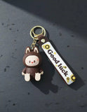 3D PVC Figure Keychain - Labubu - Brown Bear Sitting