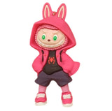 3D PVC Figure Keychain - Labubu Es Araña - Labubu Pink Spider Bunny