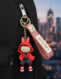 3D PVC Figure Keychain - Labubu Es Araña - Labubu Spider Bunny Hoodie