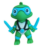 3D PVC Figure Keychain - Las Tortugas Ninja - Chibi Leonardo Holding Katanas