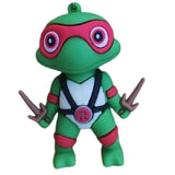 3D PVC Figure Keychain - Teenage Mutant Ninja Turtles - Chibi Raphael With Sai