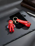 3D PVC Figure Keychain - Liga De La Justicia Flash - Flash Chibi Blue Arm Bolts