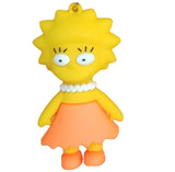 3D PVC Figure Keychain - Los Simpsons -004A- - Lisa Simpson Classic Outfit