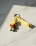 3D PVC Figure Keychain - The Simpsons - Bart In Hoodie Waving
