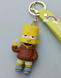 3D PVC Figure Keychain - The Simpsons - Bart In Hoodie Waving