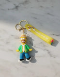 3D PVC Figure Keychain - The Simpsons - Homer Mr Plow