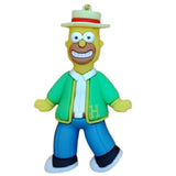 3D PVC Figure Keychain - The Simpsons - Homer Mr Plow