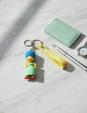 3D PVC Figure Keychain - The Simpsons - Marge Green Dress Pose