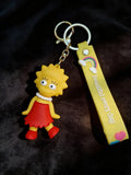 3D PVC Figure Keychain - The Simpsons - Lisa Simpson Walking Pose