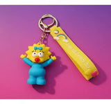 3D PVC Figure Keychain - The Simpsons - Maggie Blue Sleepsuit Arms Up