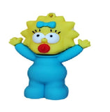 3D PVC Figure Keychain - The Simpsons - Maggie Blue Sleepsuit Arms Up