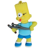 3D PVC Figure Keychain - The Simpsons - Bart Winking Slingshot