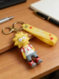 3D PVC Figure Keychain - The Simpsons - Lisa Jordan Outfit