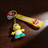 3D PVC Figure Keychain - Super Mario - Yellow Koopa Troopa Standing