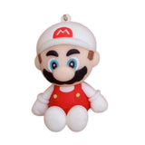 3D PVC Figure Keychain - Super Mario - Fire Mario Sitting