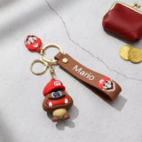 3D PVC Figure Keychain - Super Mario - Goomba Wearing Mario Hat