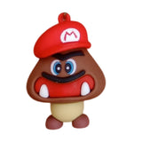 3D PVC Figure Keychain - Super Mario - Goomba Wearing Mario Hat