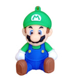 3D PVC Figure Keychain - Super Mario - Classic Luigi Sitting
