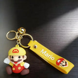 3D PVC Figure Keychain - Super Mario - Fire Mario Sitting Pose