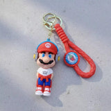 3D PVC Figure Keychain - Super Mario - Mario Little Dude Headphones