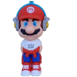 3D PVC Figure Keychain - Super Mario - Mario Little Dude Headphones