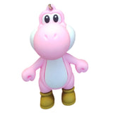 3D PVC Figure Keychain - Super Mario - Pink Yoshi