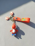 3D PVC Figure Keychain - Super Mario - Red Yoshi