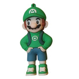 3D PVC Figure Keychain - Super Mario - Luigi Green Shirt Backpack