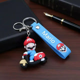 3D PVC Figure Keychain - Super Mario - Mario Riding Scooter