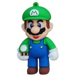 3D PVC Figure Keychain - Super Mario - Mario Holding 1up Mushroom